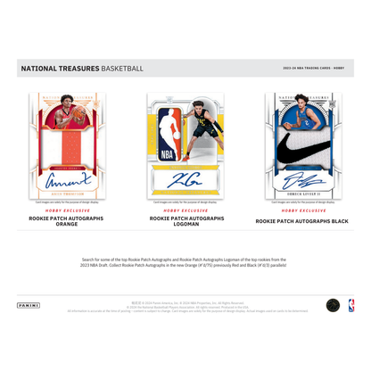 2023/24 Panini National Treasures Basketball Hobby 4 Box Case