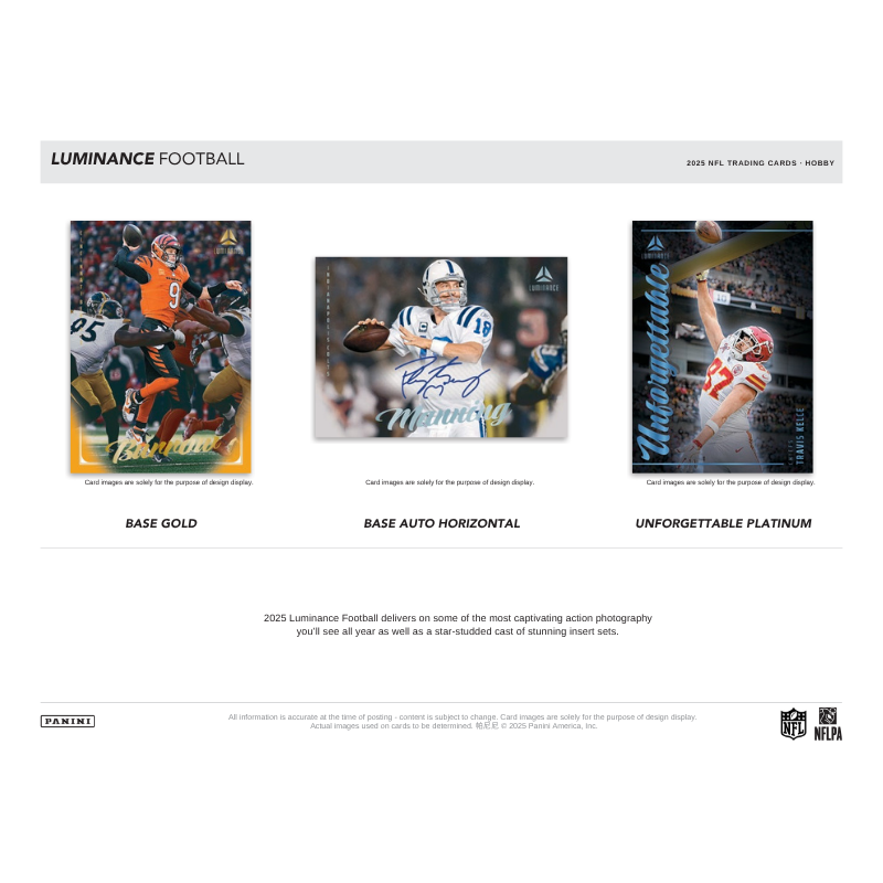 2025 Panini Luminance Football Hobby 12 Box Case