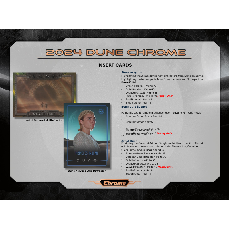 2024 Topps Dune Chrome Hobby Box