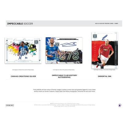 2023/24 Panini Impeccable Soccer Hobby 3 Box Case